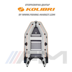 KOLIBRI - Надуваема моторна лодка с твърдо дъно и надуваем кил KM-300D светло сива